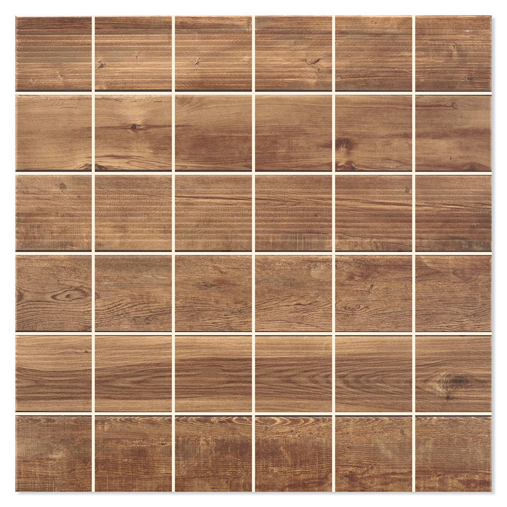 Mosaikkflis Bobal Brun Matt 30x30 (5x5) cm